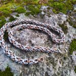 Handmade Byzantine Steel and Bronze Neckchain