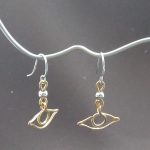 Handmade Bronze Eye Earrings